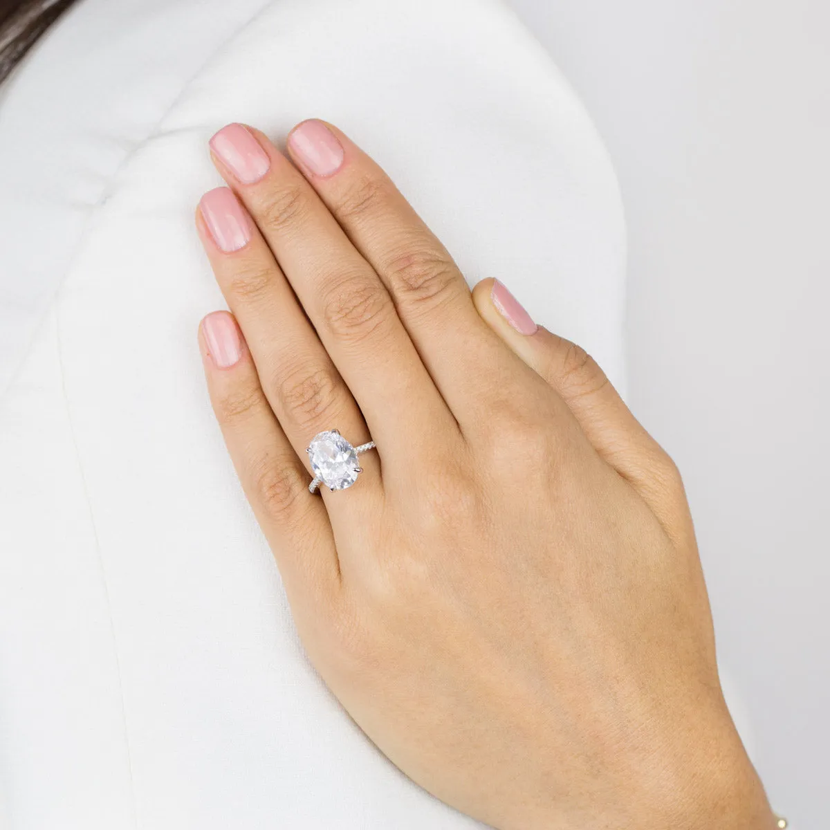 Pavé Oval Travel Ring sold by Adina Eden's product image thumbnail 2