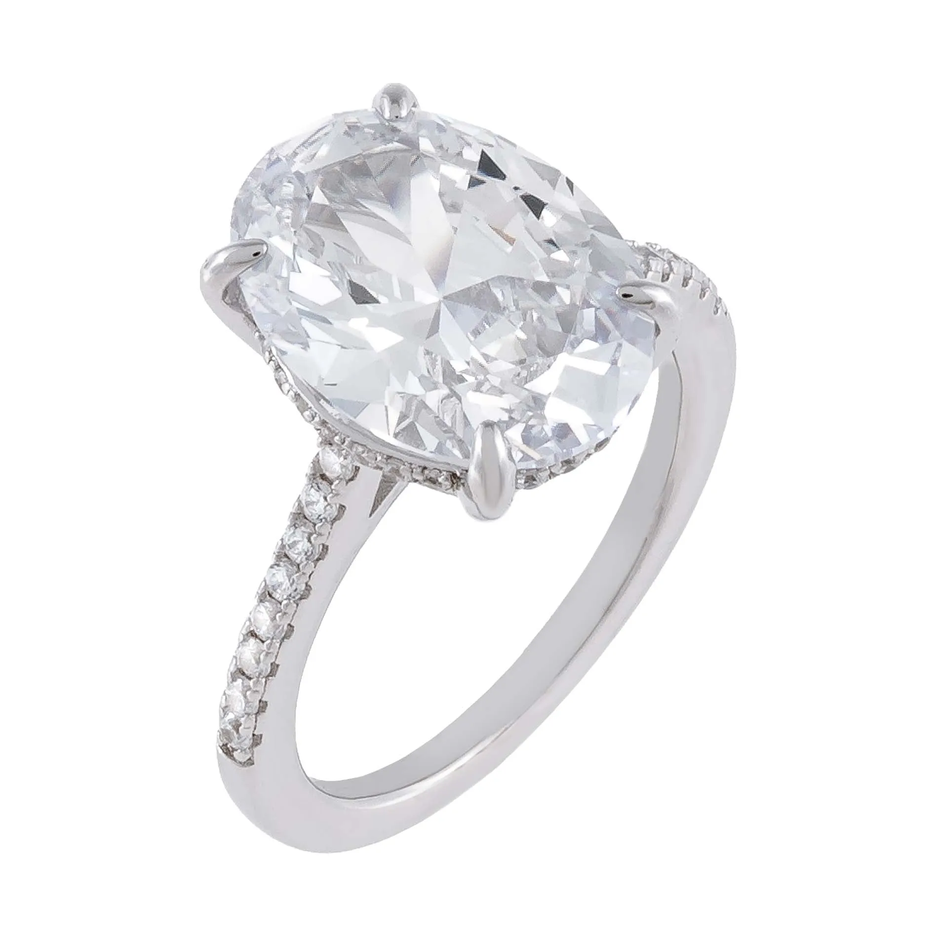 Pavé Oval Travel Ring sold by Adina Eden's product image thumbnail 4