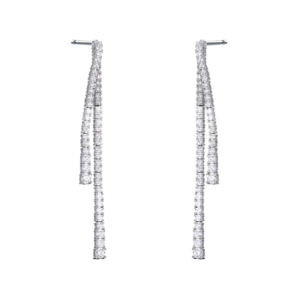 CZ Double Graduated Tennis Stud Earring sold by Adina Eden's product image thumbnail 2