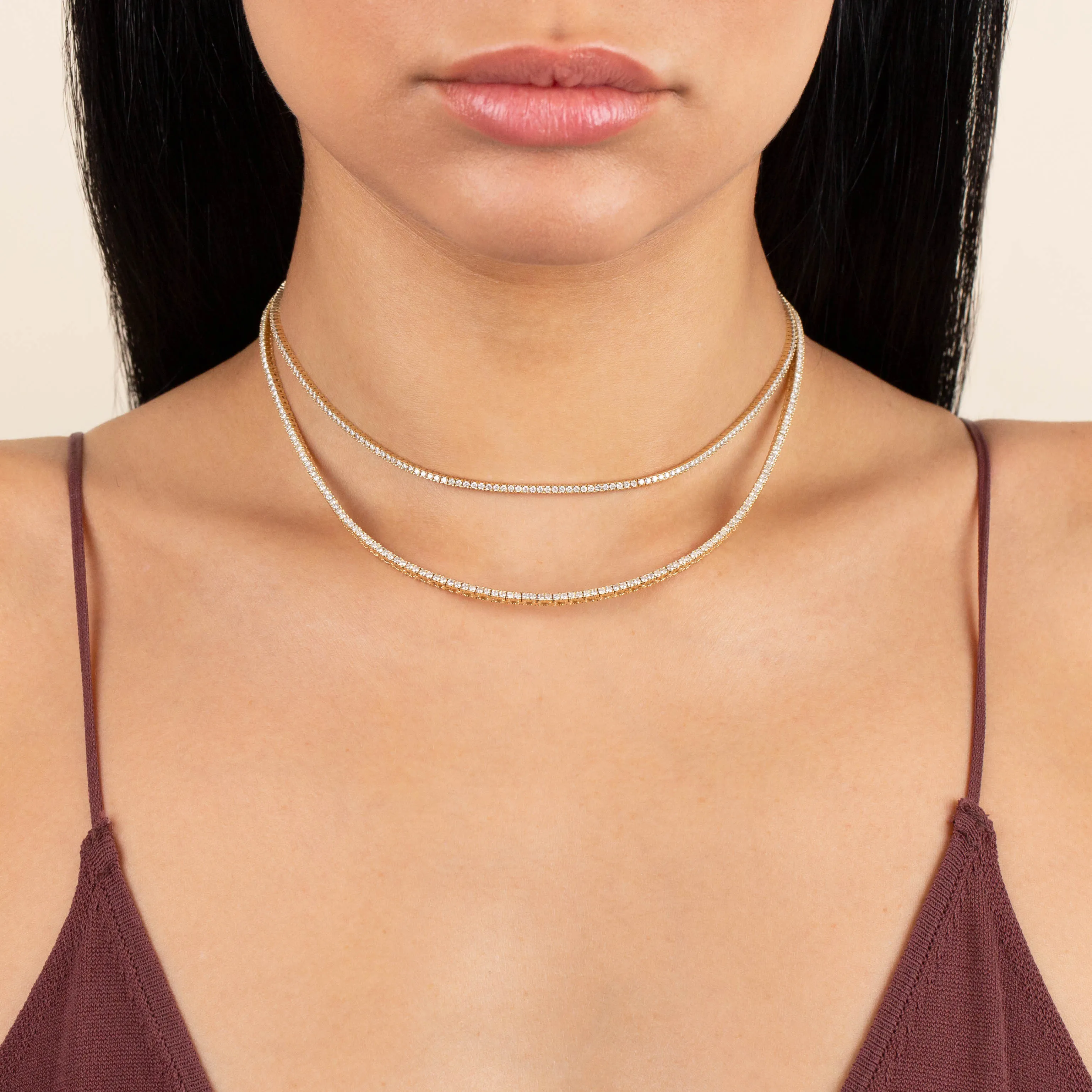Diamond Tennis Choker 14K sold by Adina Eden's product image thumbnail 2