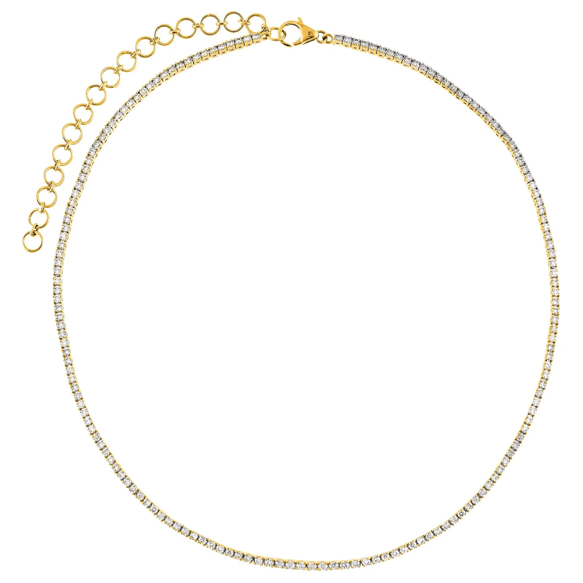 Diamond Tennis Choker 14K sold by Adina Eden's product image thumbnail 3