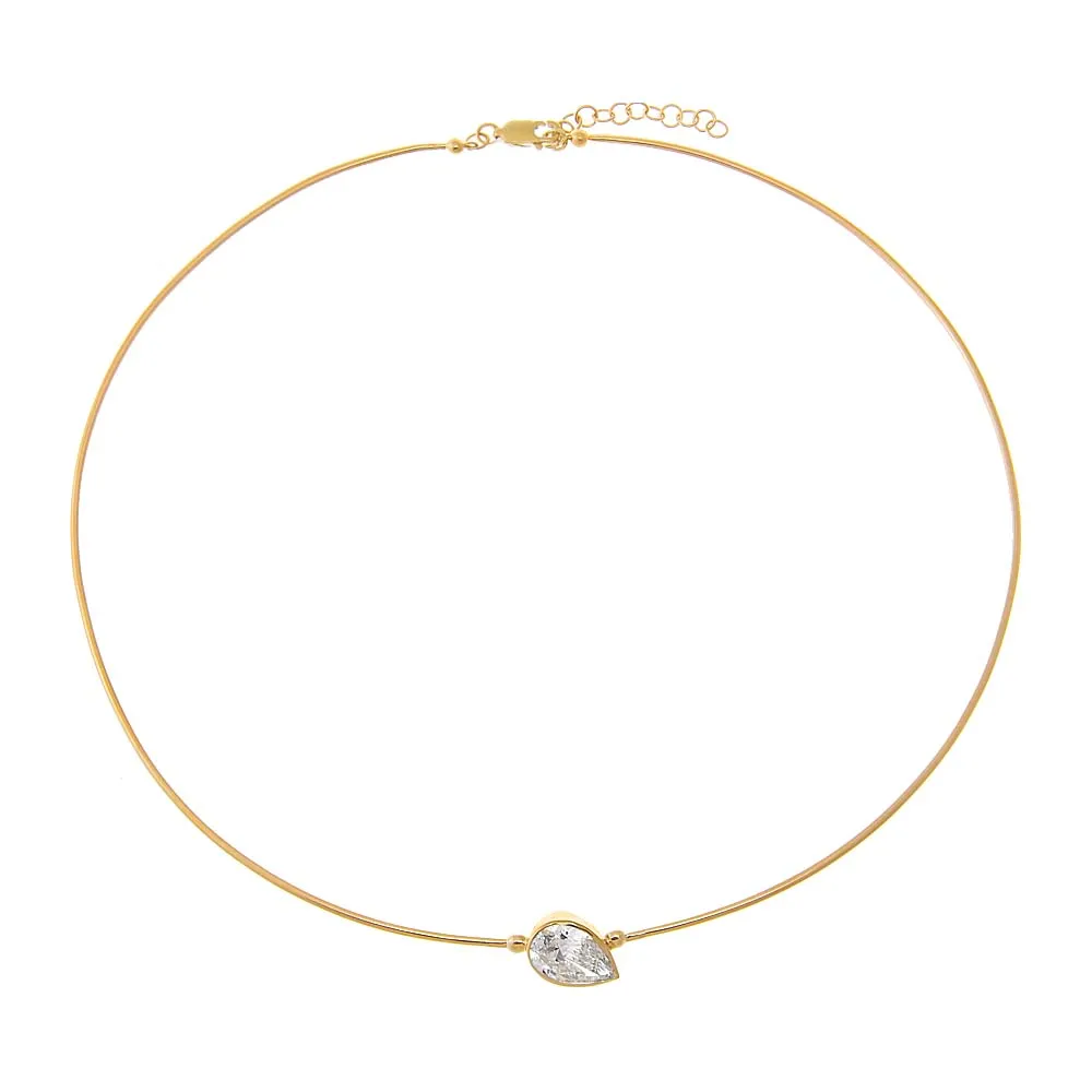 Lab Grown Diamond Pear Embedded Chain Necklace 14K sold by Adina Eden's product image thumbnail 2