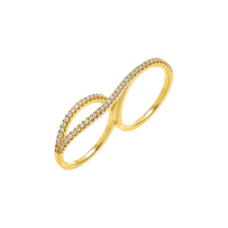 Pavé Infinity Double Ring sold by Adina Eden's