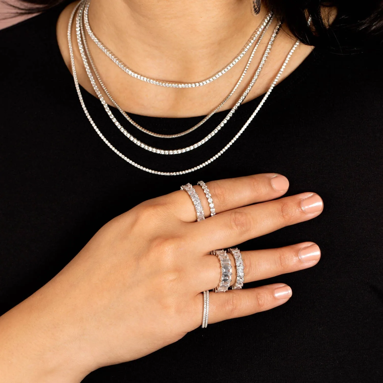 CZ Thin Eternity Band sold by Adina Eden's product image thumbnail 4