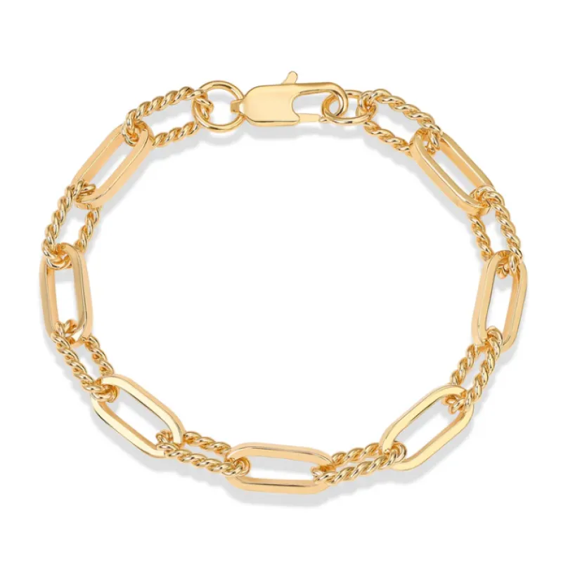 Textured Chain Link Bracelet sold by Adina Eden's
