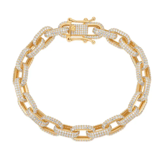 CZ Statement Link Bracelet sold by Adina Eden's