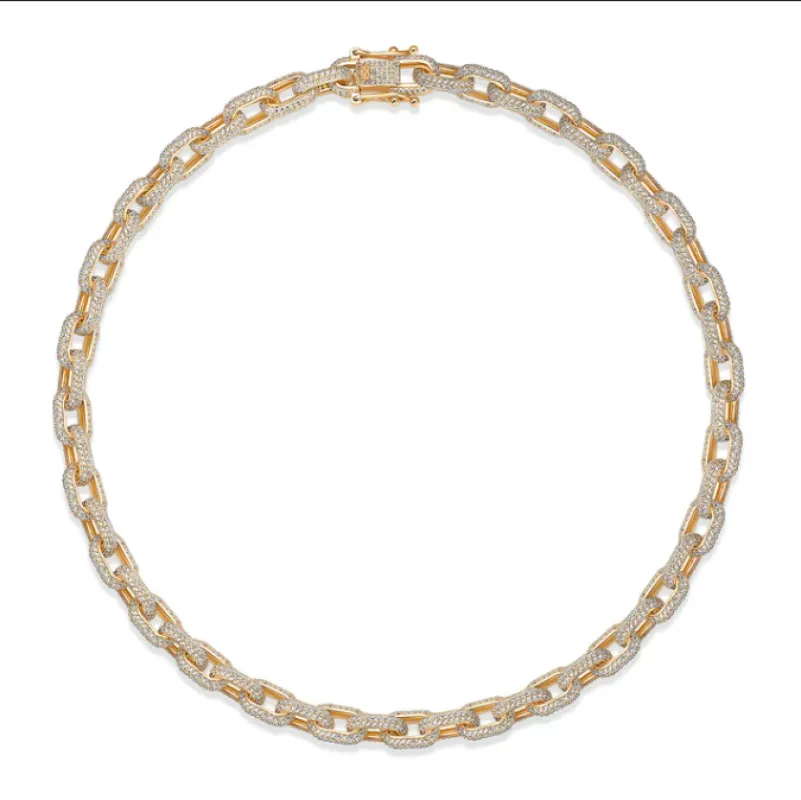 CZ Twisted Rope Chain Necklace sold by Adina Eden's