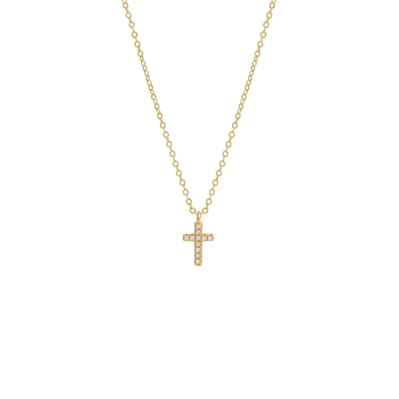 Pave Cross Pendant Necklace sold by Adina Eden's