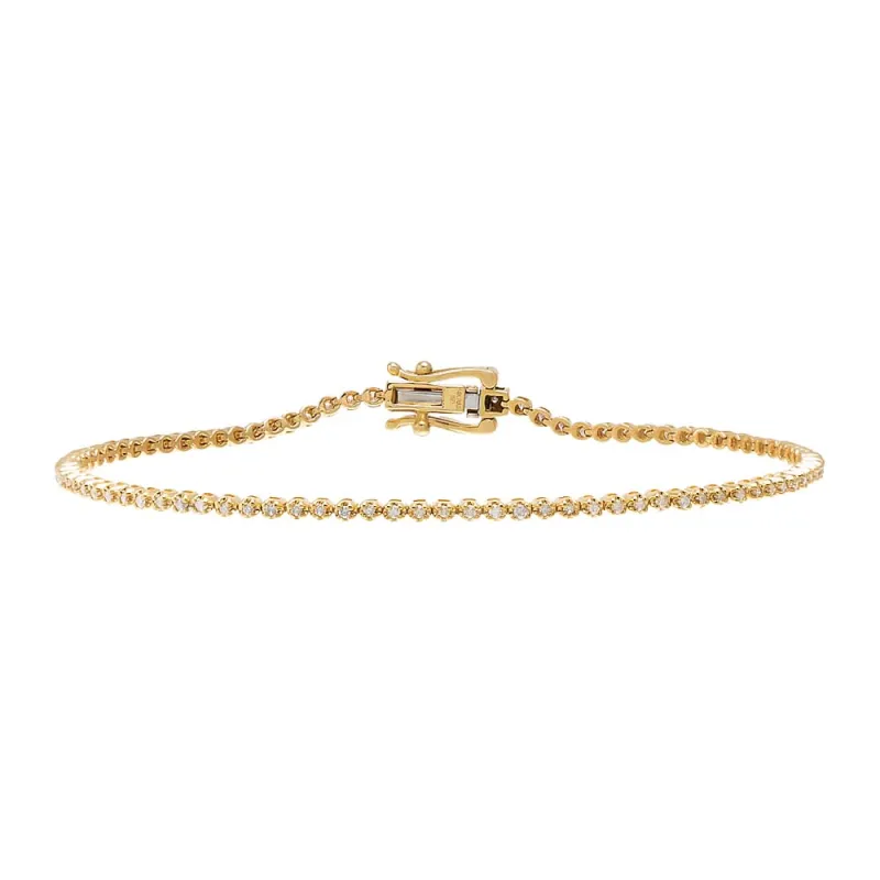 Diamond All Round Half Carat Tennis Bracelet 14K sold by Adina Eden's