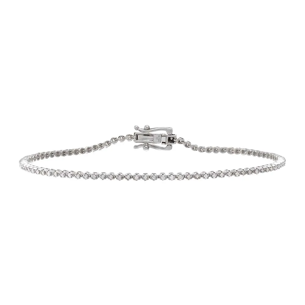 Diamond All Round Half Carat Tennis Bracelet 14K sold by Adina Eden's product image thumbnail 2