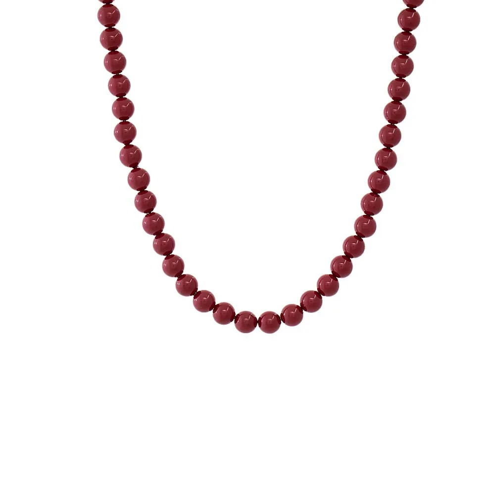 Burgundy Beaded Necklace sold by Adina Eden's