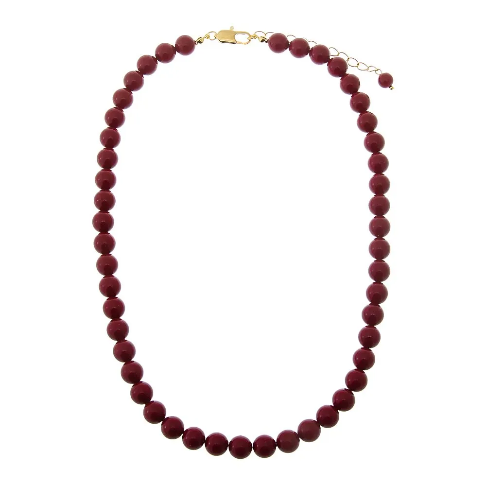 Burgundy Beaded Necklace sold by Adina Eden's product image thumbnail 2