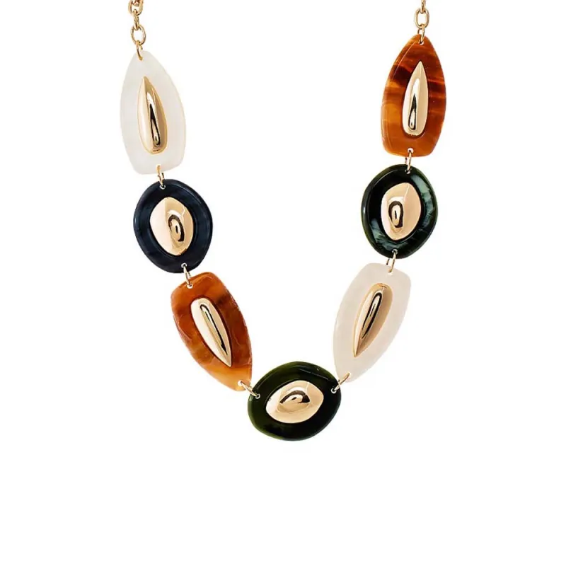 Multi Color Resin Necklace sold by Adina Eden's