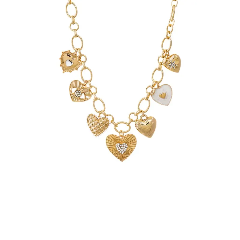 Heart Medley Charm Necklace sold by Adina Eden's