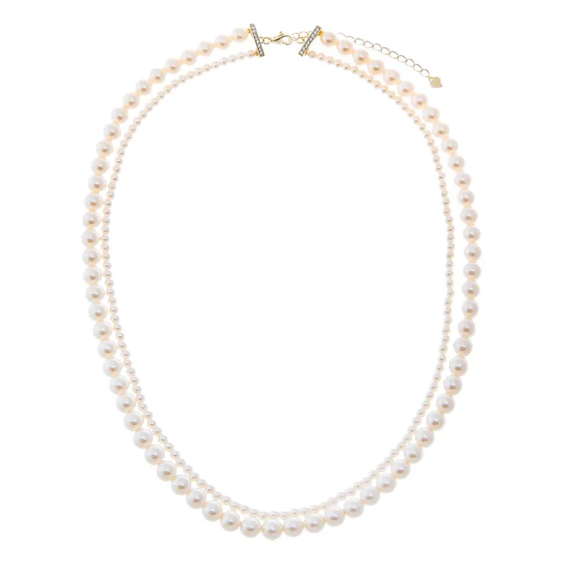 Graduated Double Strand Pearl Necklace sold by Adina Eden's
