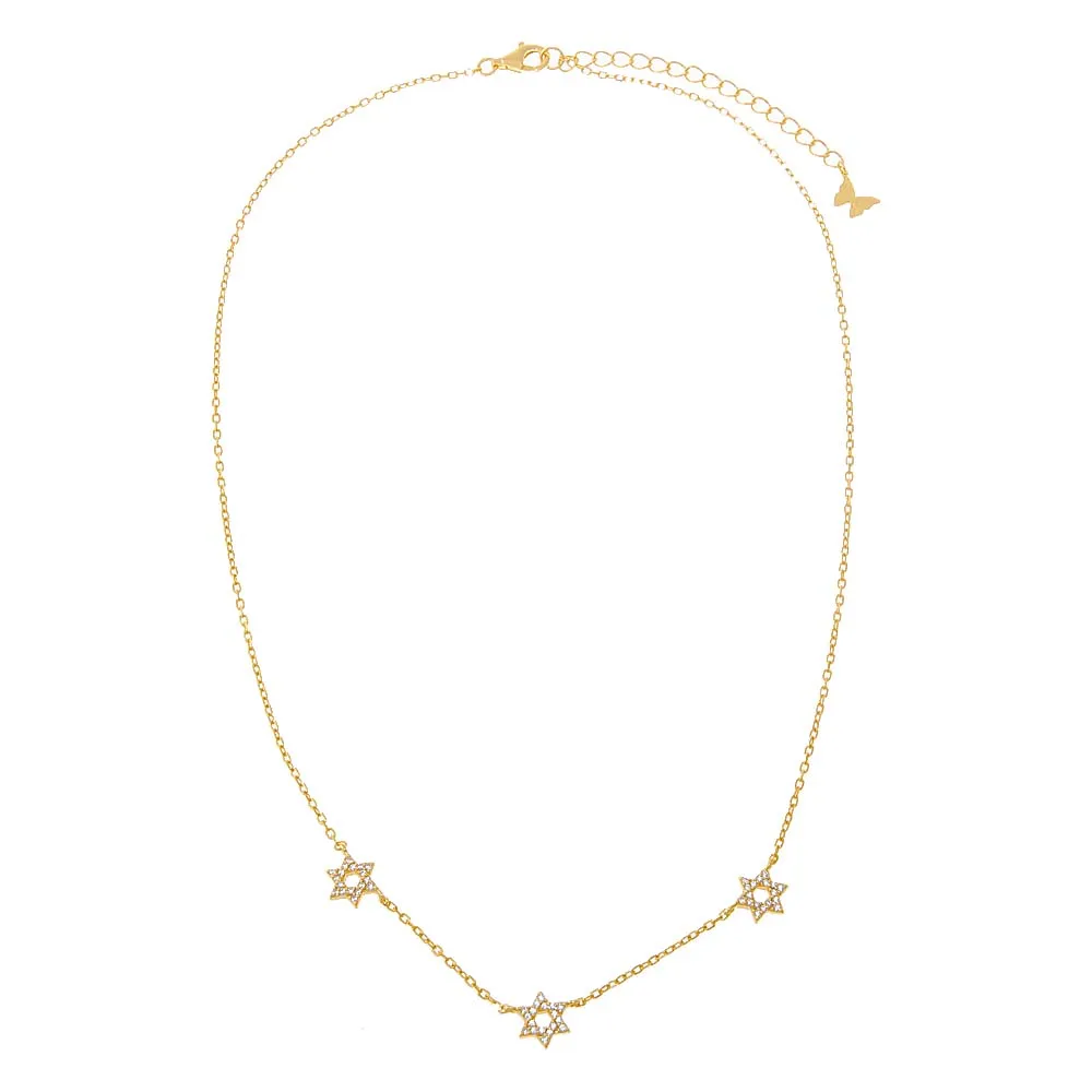 Jewish Pave Charms Necklace sold by Adina Eden's product image thumbnail 2