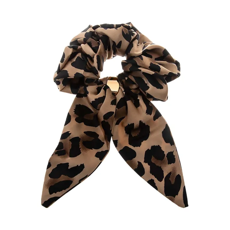 Cheetah Bow Tie Hair Scrunchie sold by Adina Eden's