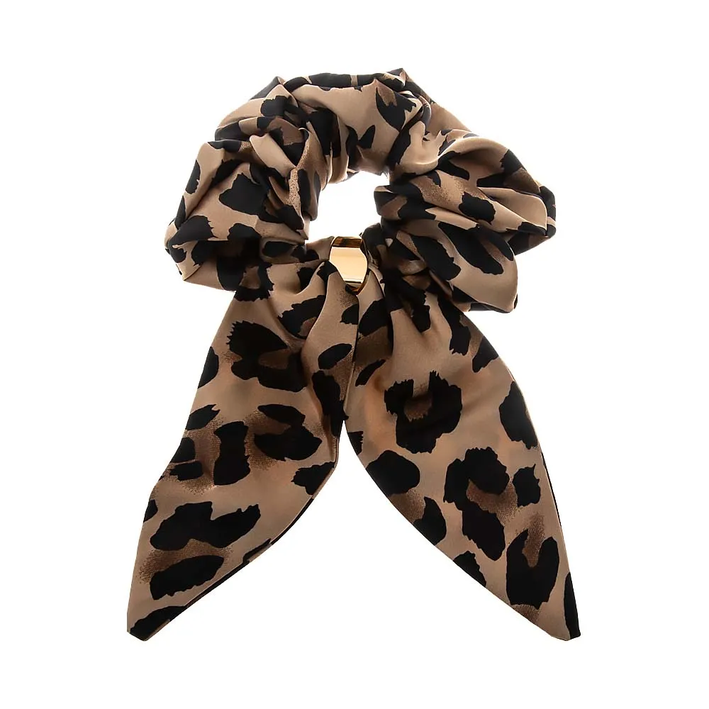 Cheetah Bow Tie Hair Scrunchie sold by Adina Eden's