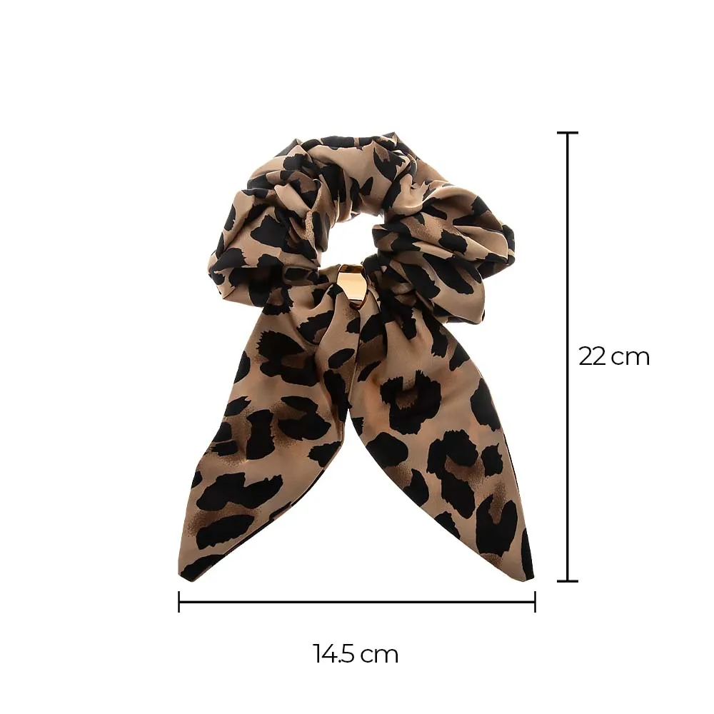 Cheetah Bow Tie Hair Scrunchie sold by Adina Eden's product image thumbnail 2