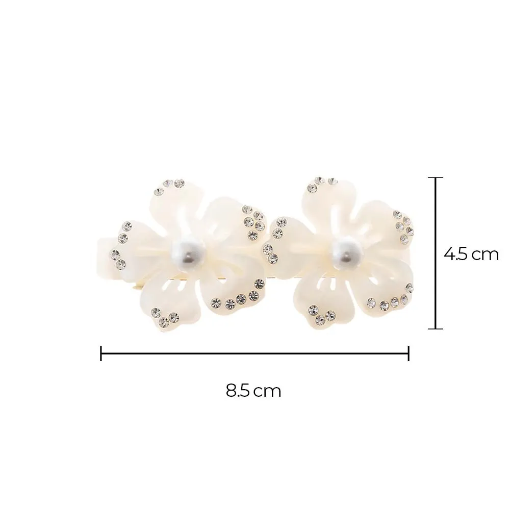 MOP Double Cutout Flower Hair Barrette sold by Adina Eden's product image thumbnail 2