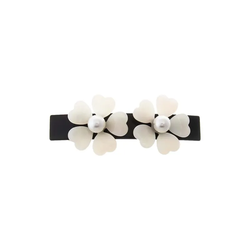 Small MOP Double Cutout Flower Hair Barrette sold by Adina Eden's