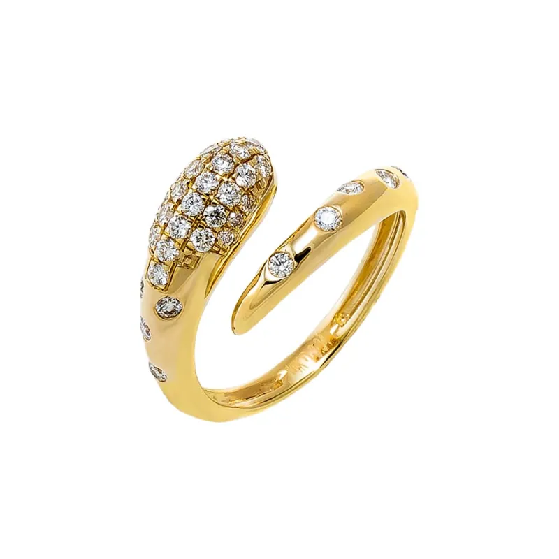 Pave Diamond Snake Wrap Ring 14K sold by Adina Eden's