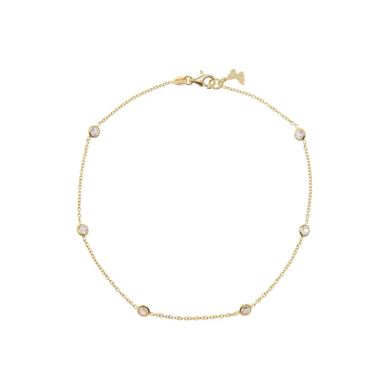 CZ Station Anklet sold by Adina Eden's