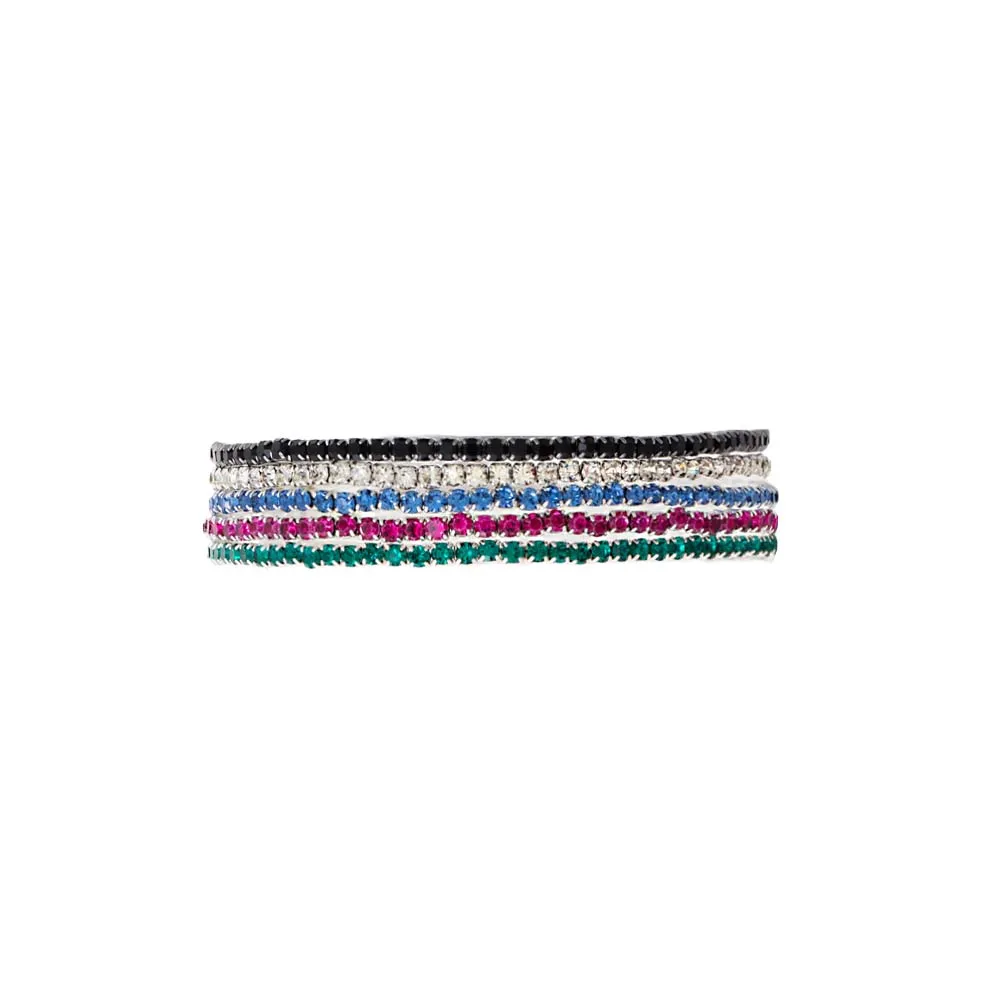 Multi Color Tennis Bracelet Combo Set sold by Adina Eden's