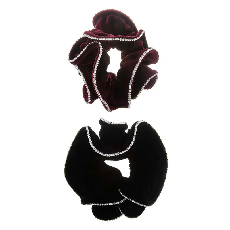 Jewel-Trimmed Velvet Scrunchie sold by Adina Eden's