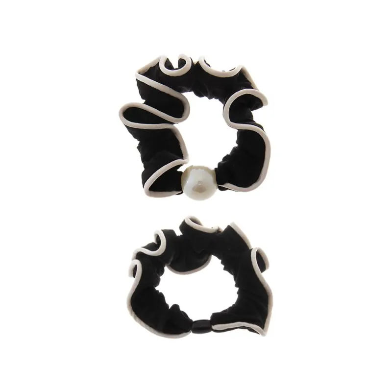 Pearl Accent Ruffle Scrunchie Duo sold by Adina Eden's