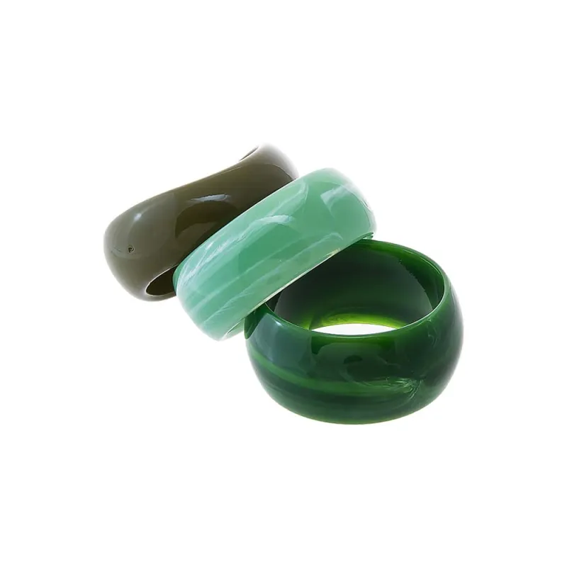 Green Gradient Resin Bangle Set sold by Adina Eden's