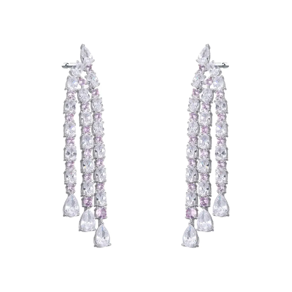 Super Fancy CZ Multi Tennis Drop Stud Earring sold by Adina Eden's product image thumbnail 2