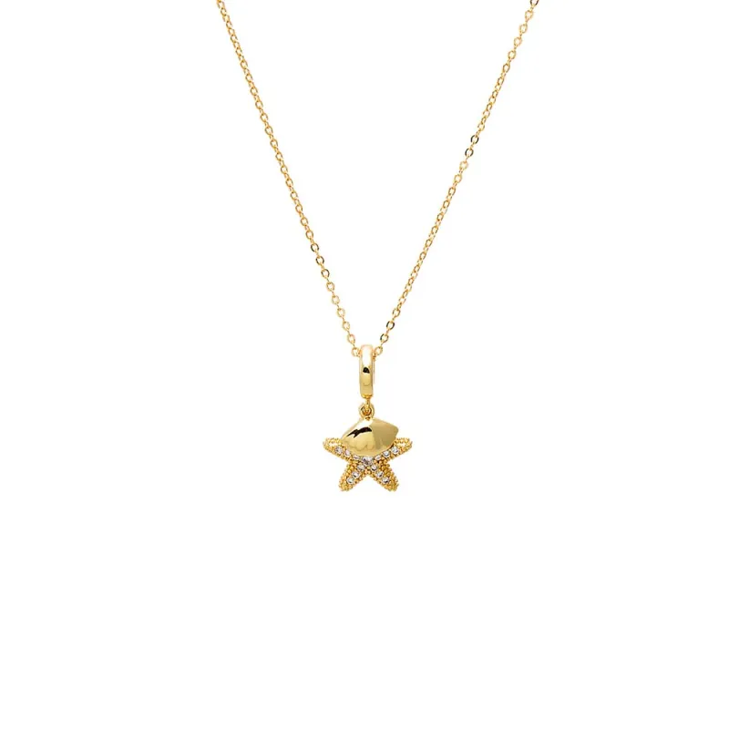 CZ Starfish Pendant Necklace sold by Adina Eden's