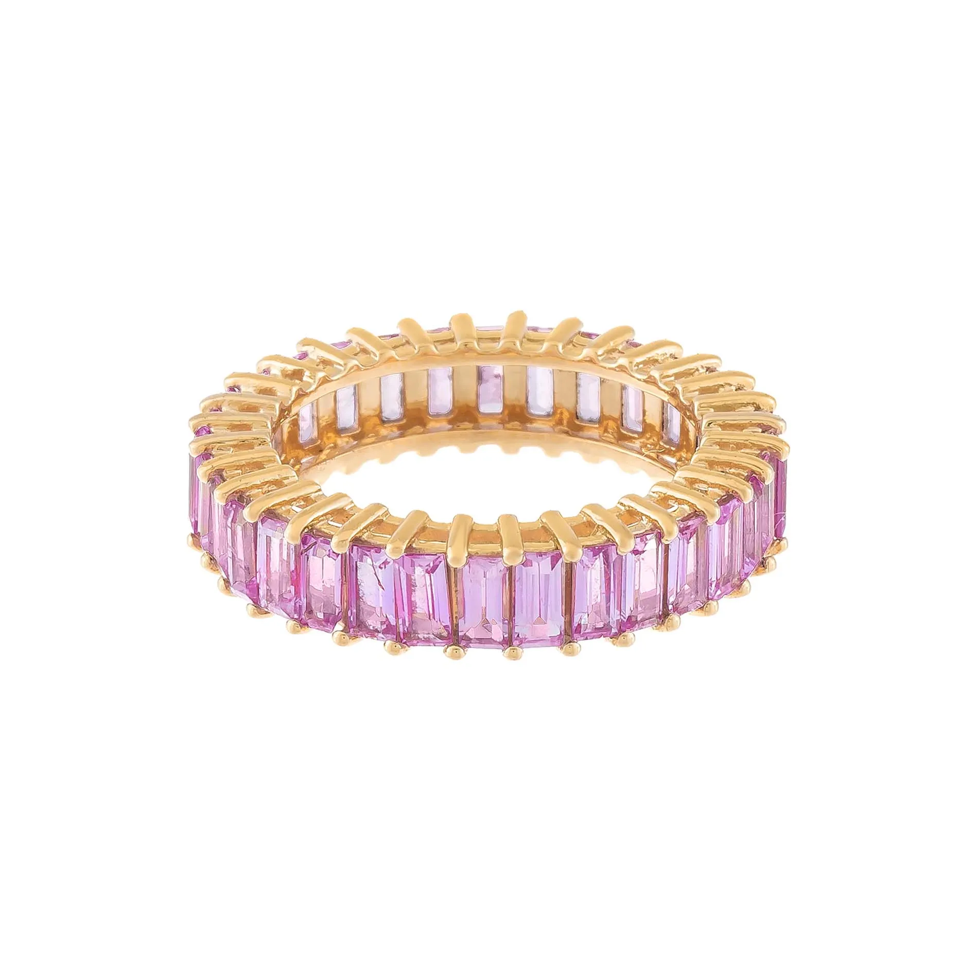 Sapphire Pink Baguette Ring 14K sold by Adina Eden's product image thumbnail 3