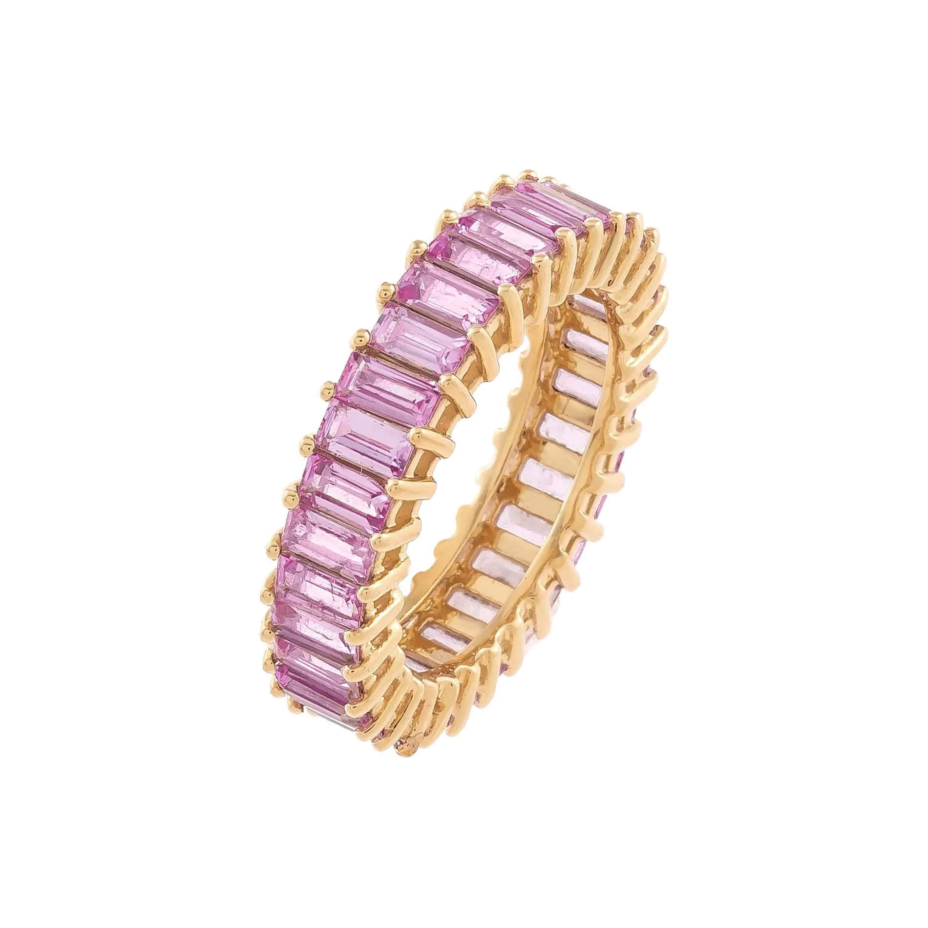 Sapphire Pink Baguette Ring 14K sold by Adina Eden's
