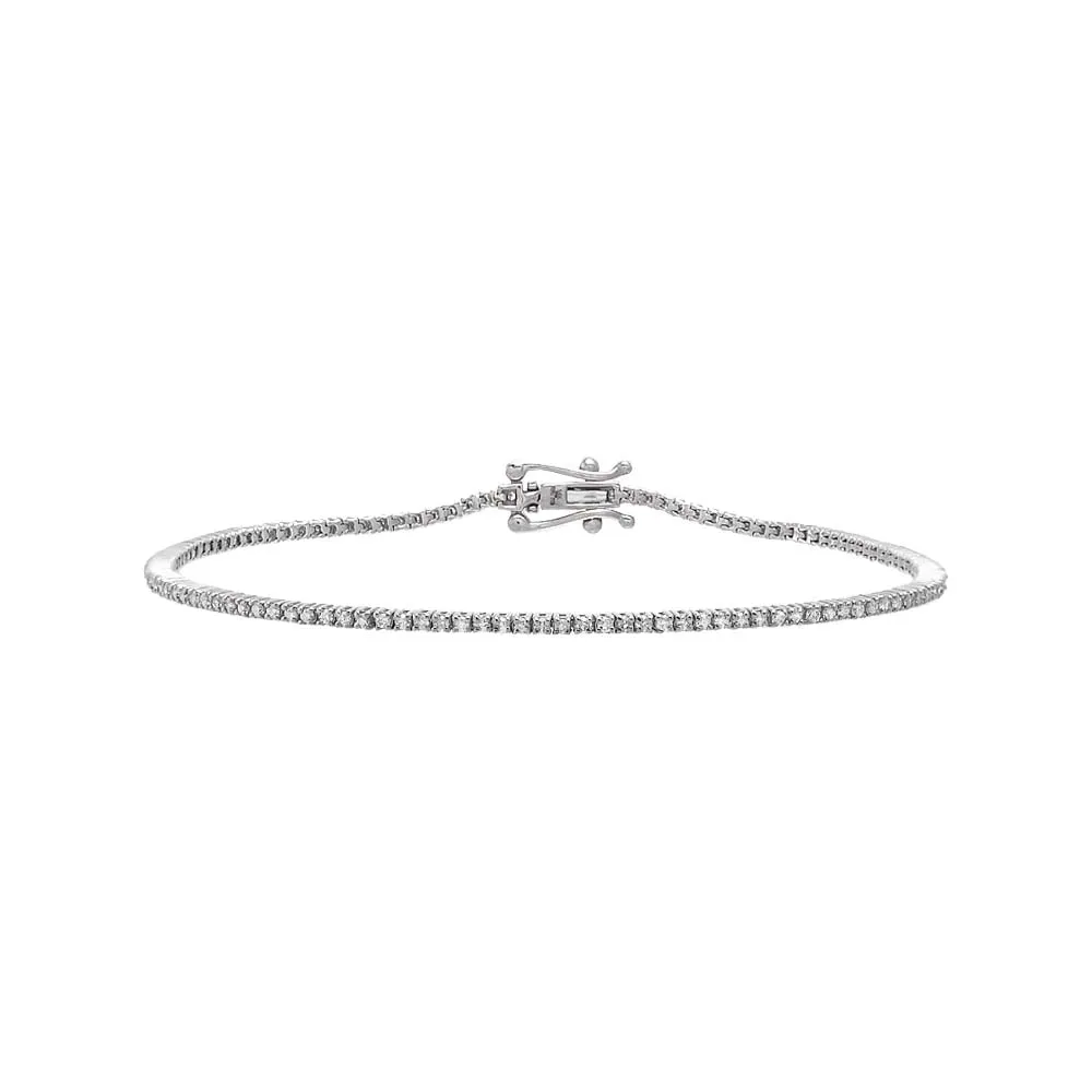 1CT Diamond Four Prongs Tennis Bracelet 14K sold by Adina Eden's product image thumbnail 3