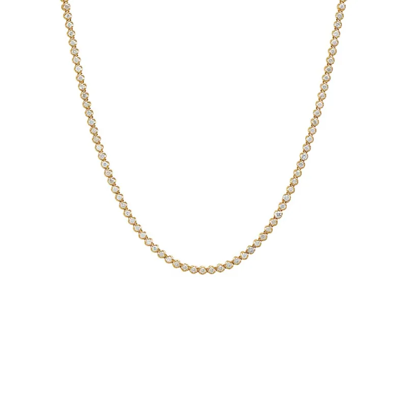 3 Carats Diamond Buttercup Tennis Necklace 14K sold by Adina Eden's