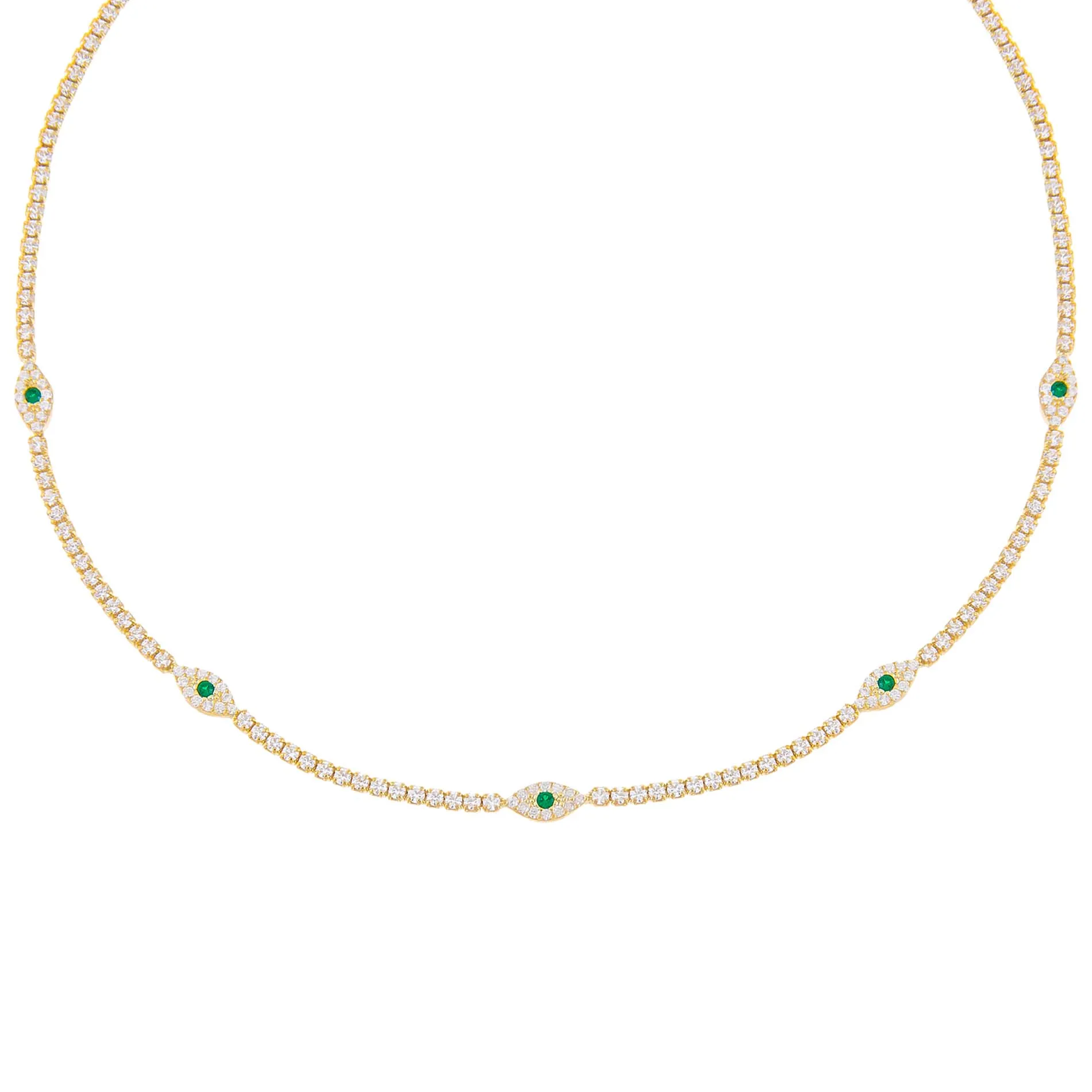 Multi Evil Eye Tennis Choker sold by Adina Eden's product image thumbnail 4