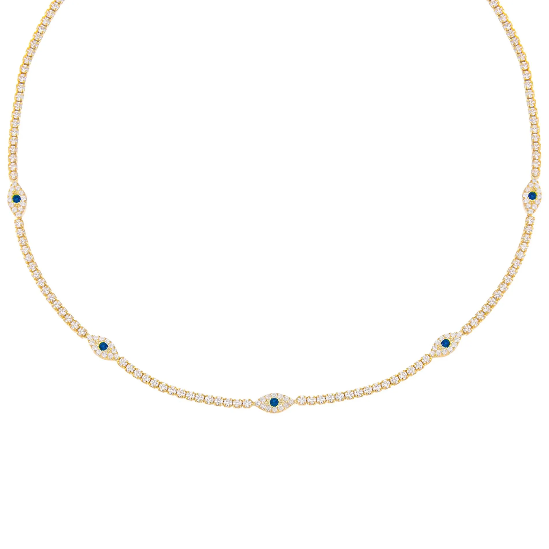 Multi Evil Eye Tennis Choker sold by Adina Eden's product image thumbnail 5