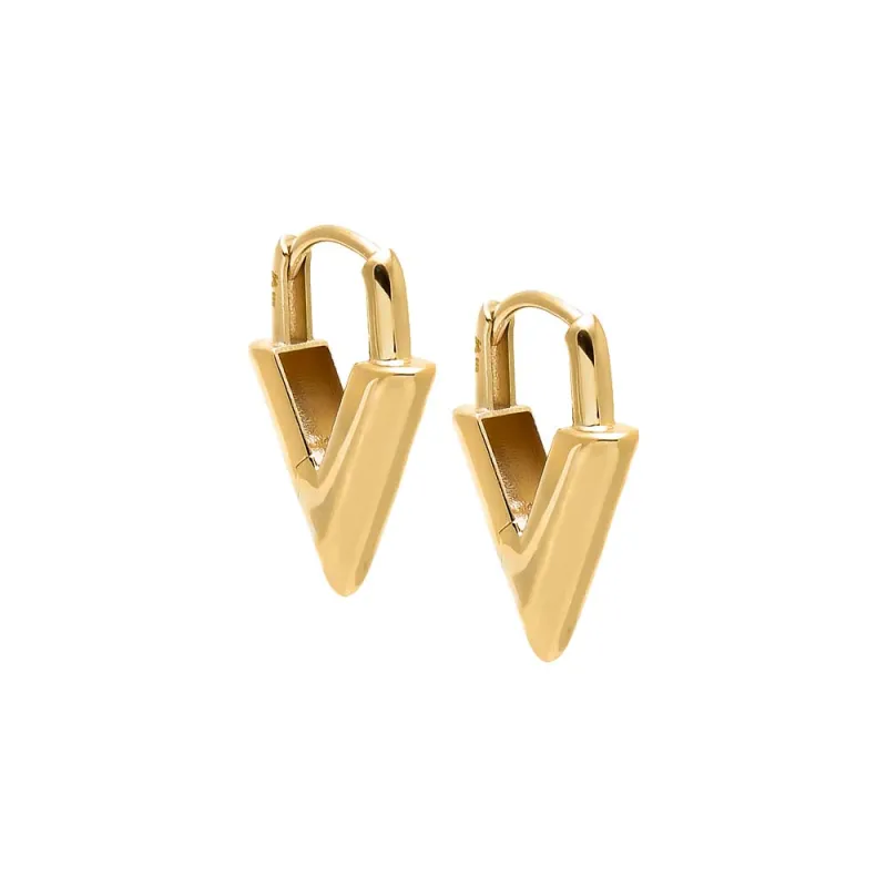 Geometric V-Shaped Drop Earring 14K sold by Adina Eden's