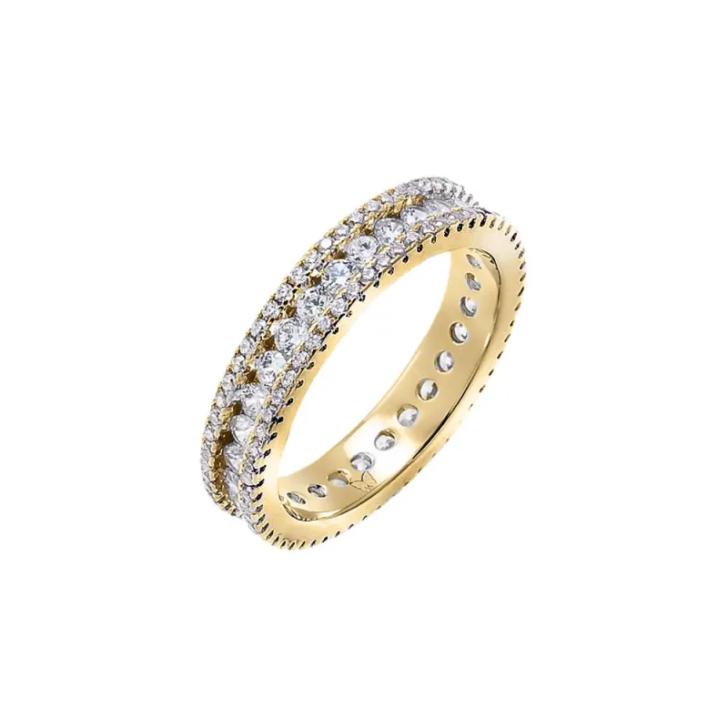 Thin CZ Pavé And Round Eternity Ring sold by Adina Eden's