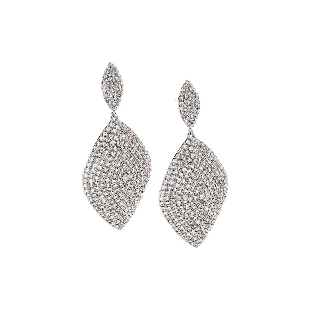 Bold Geometric Pave CZ Drop Earring sold by Adina Eden's product image thumbnail 2