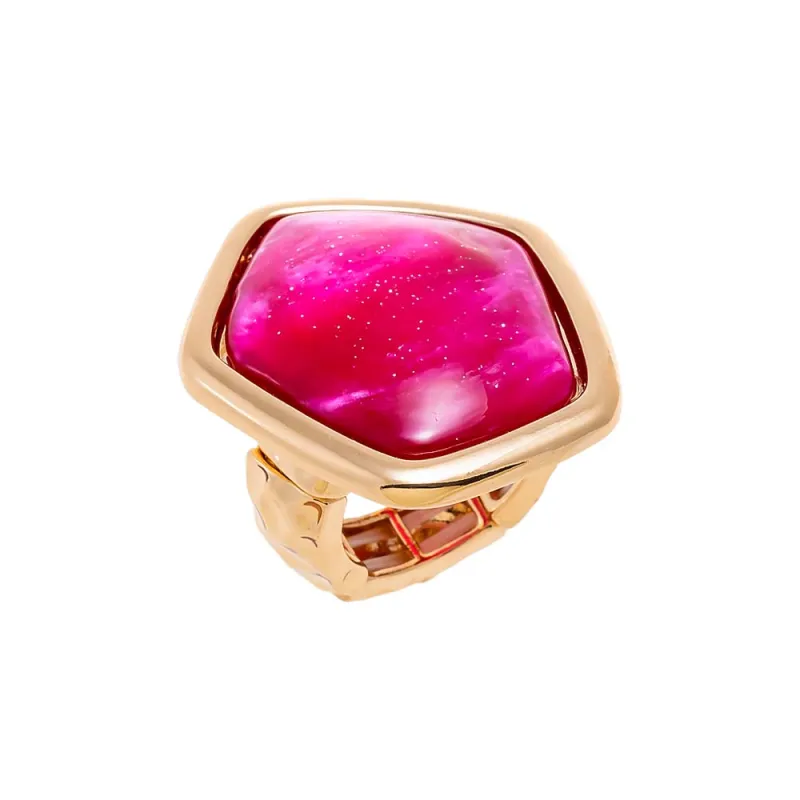Pink Stone Geometric Statement Ring sold by Adina Eden's