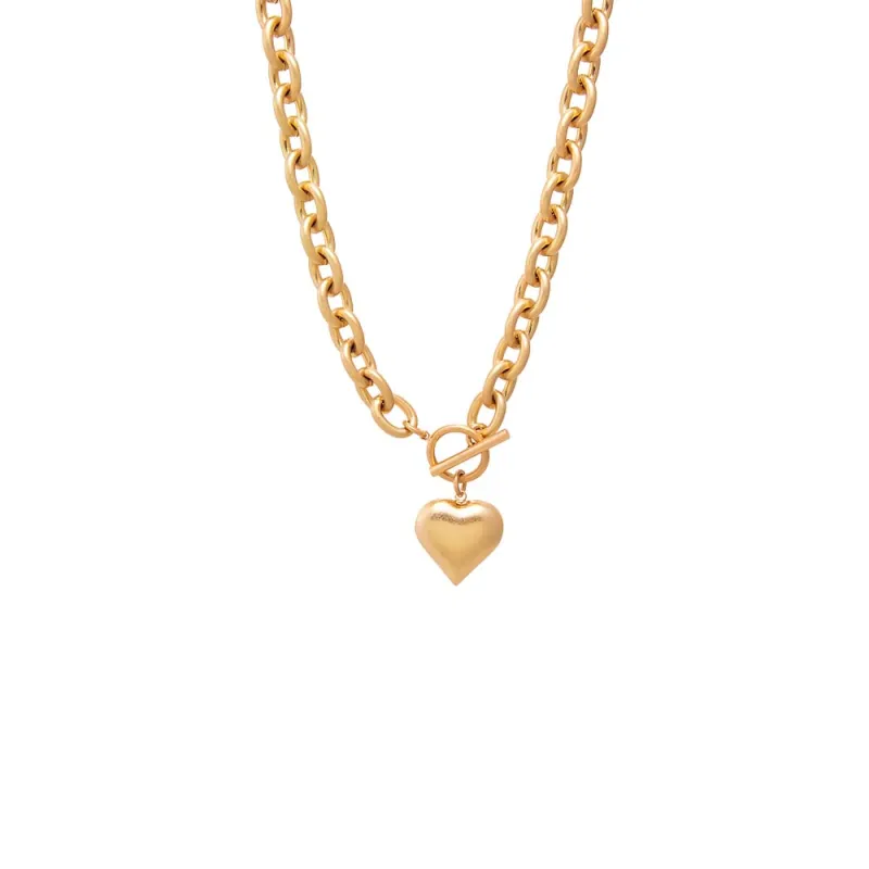 Chunky Heart Toggle Necklace sold by Adina Eden's