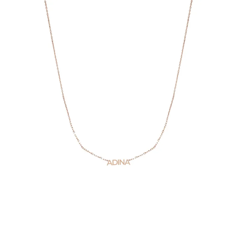 Solid Nameplate Necklace sold by Adina Eden's