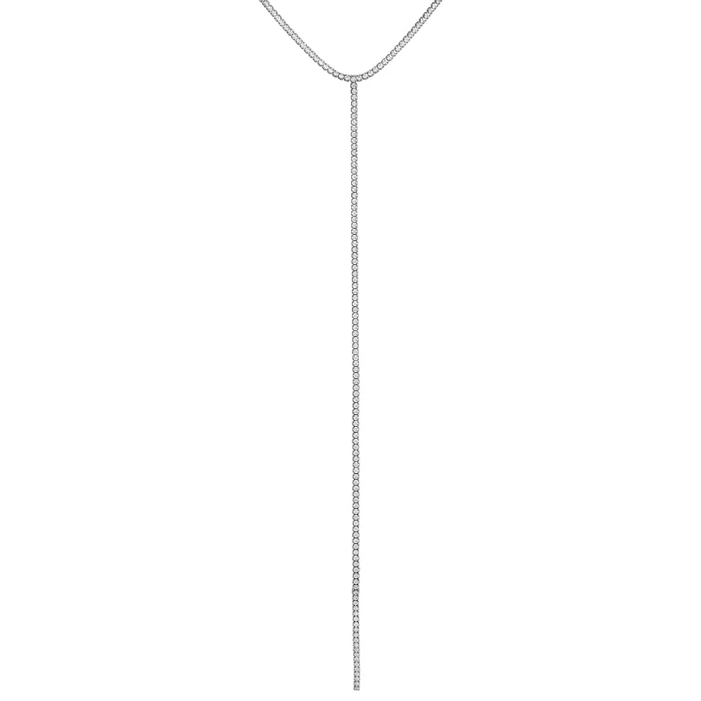 CZ Tennis Lariat Necklace sold by Adina Eden's product image thumbnail 2
