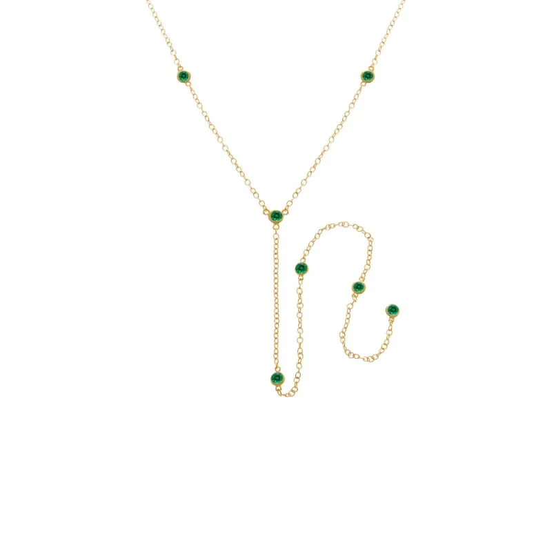 Colored Diamond By The Yard Lariat made by Adina Eden's