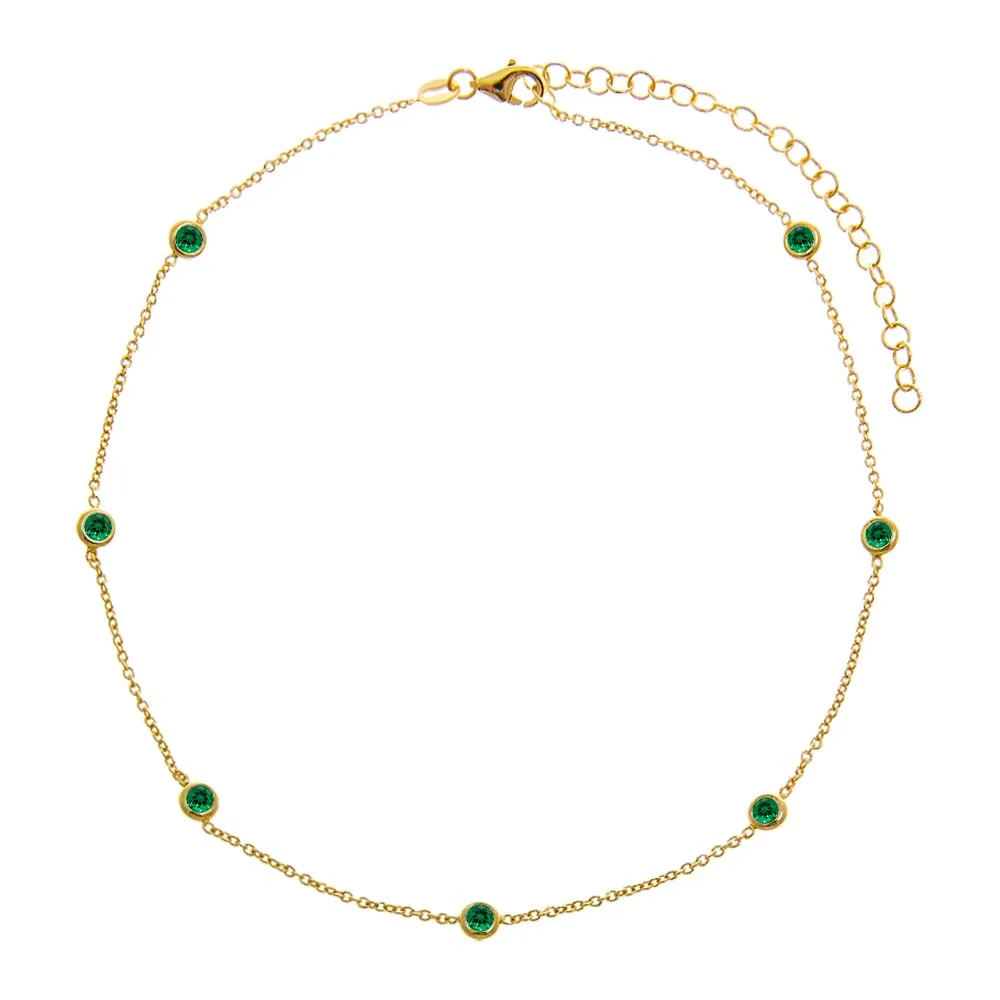 Emerald Green Diamond By The Yard Choker sold by Adina Eden's