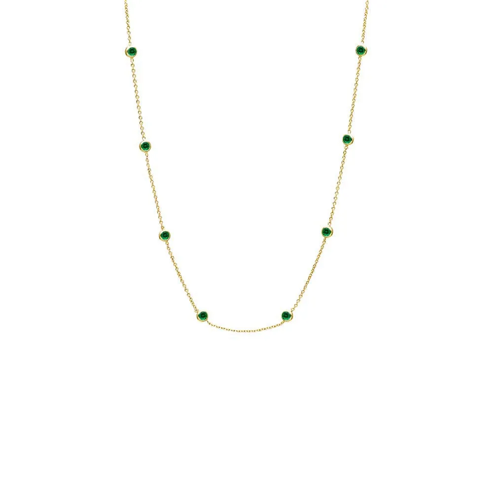 Emerald Green Diamond By The Yard Necklace sold by Adina Eden's