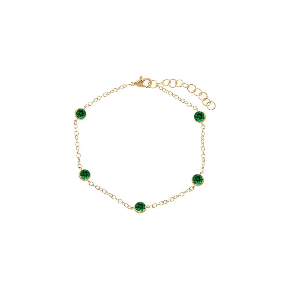 Emerald Green Diamond By The Yard Bracelet sold by Adina Eden's